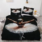 NDXRWDZR nevresim örtüsü 90 çocuk balerin yatak örtüsü, kızlar için 90 yaşlı yatak, fermuarlı, yumuşak nefes alabilen mikrofiber, kuvvetli kılıf, 150 x 220 cm + 2 yastık kılıfı 50 x 80 cm