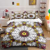 NDXRWDZR Nevresim takımı 220 x 240 BohèMe tarzı nevresim takımı, fermuarlı, fermuarlı, yetişkinler ve çocuklar için, yumuşak, nefes alan mikrofiber nevresim + 2 yastık kılıfı 80 x 80 cm