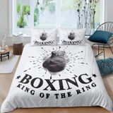 NDXRWDZR Nevresim takımı, 220 x 240, boks eldiveni, nevresim takımı, fermuarlı, kilitli, yetişkinler ve çocuklar için, yumuşak, nefes alan mikro elyaf nevresim + 2 yastık kılıfı 80 x 80 cm