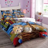 NDXRWDZR Nevresim takımı 220 x 240 cm sevimli küçük nevresim takımı, fermuarlı, fermuarlı, yetişkinler ve çocuklar için, yumuşak, nefes alan mikrofiber nevresim + 2 yastık kılıfı 80 x 80 cm