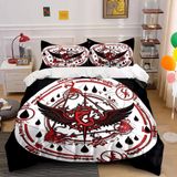 NDXRWDZR Nevresim takımı 220 x 240 cm sihirli daire nevresim takımı, fermuarlı, fermuarlı, yetişkinler ve çocuklar için, yumuşak, nefes alan mikro elyaf nevresim + 2 yastık kılıfı 80 x 80 cm