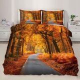 NDXRWDZR Nevresim takımı 220 x 240 cm Waldautobahn nevresim takımı, fermuarlı, fermuarlı, yetişkinler ve çocuklar için, yumuşak, nefes alan mikro elyaf nevresim + 2 yastık kılıfı 80 x 80 cm