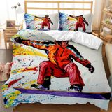 NDXRWDZR Nevresim takımı 220 x 240 kayak nevresim takımı, fermuarlı, kilitli, yetişkinler ve çocuklar için, yumuşak, nefes alan mikro elyaf nevresim + 2 yastık kılıfı 80 x 80 cm