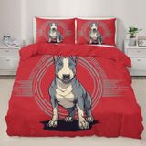 NDXRWDZR Nevresim Takımı 220 x 240 Yetişkin Boğa Terrier Nevresim Fermuarlı 2 Kişilik Rahat Nefes Alabilir Mikrofiber Nevresim ve 2 Yastık Kılıfı 65 x 65 cm