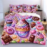 NDXRWDZR Nevresim Takımı 220 x 240 Yetişkin Buz Mor Nevresim Fermuarlı 2 Kişilik Rahat Nefes Alabilir Mikrofiber Nevresim ve 2 Yastık Kılıfı 65 x 65 cm