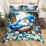 NDXRWDZR Nevresim Takımı 220 x 240 Yetişkin Cüce Mavi Nevresim Fermuarlı 2 Kişilik Rahat Nefes Alabilir Mikrofiber Nevresim ve 2 Yastık Kılıfı 65 x 65 cm