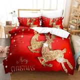 NDXRWDZR Nevresim Takımı 220 x 240 Yetişkin Geyik Tavşan Nevresim Fermuarlı 2 Kişilik Rahat Nefes Alabilir Mikrofiber Nevresim ve 2 Yastık Kılıfı 65 x 65 cm