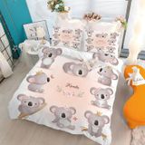 NDXRWDZR Nevresim Takımı 220 x 240 Yetişkin Koala Sevimli Nevresim Fermuarlı 2 Kişilik Rahat Nefes Alabilir Mikrofiber Nevresim ve 2 Yastık Kılıfı 65 x 65 cm