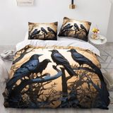 NDXRWDZR Nevresim Takımı 220 x 240 Yetişkin Kuzgun Siyah Nevresim Fermuarlı 2 Kişilik Rahat Nefes Alabilir Mikrofiber Nevresim ve 2 Yastık Kılıfı 65 x 65 cm