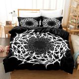 NDXRWDZR Nevresim Takımı 220 x 240 Yetişkin Siyah Dikenler Nevresim Fermuarlı 2 Kişilik Rahat Nefes Alabilir Mikrofiber Nevresim ve 2 Yastık Kılıfı 65 x 65 cm