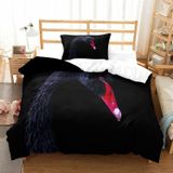 NDXRWDZR Nevresim Takımı 220 x 240 Yetişkin Siyah Kuğu Nevresim Fermuarlı 2 Kişilik Rahat Nefes Alabilir Mikrofiber Nevresim ve 2 Yastık Kılıfı 65 x 65 cm