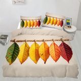 NDXRWDZR Nevresim Takımı 220 x 240 Yetişkin Sonbahar Yaprakları Nevresim Fermuarlı 2 Kişilik Rahat Nefes Alabilir Mikrofiber Nevresim ve 2 Yastık Kılıfı 65 x 65 cm
