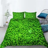 NDXRWDZR Nevresim Takımı 220 x 240 Yetişkin Yeşil Bitkiler Nevresim Fermuarlı 2 Kişilik Rahat Nefes Alabilir Mikrofiber Nevresim ve 2 Yastık Kılıfı 65 x 65 cm
