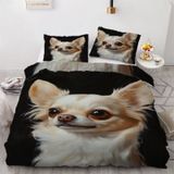 NDXRWDZR Nevresim takımı 90 Chihuahua yorgan yatak 90 yaşlı kızlar için çocuklar için fermuarlı yumuşak nefes alabilen mikrofiber nordik kılıflar 150 x 220 cm + 2 yastık kılıfı 50 x 80 cm