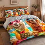 NDXRWDZR nevresim takımı 90 çocuk alpaka yorganı, kızlar için 90 yaşlı yatak, fermuarlı yumuşak nefes alabilen mikrofiber kuvvetli kılıflar 150 x 220 cm + 2 yastık kılıfı 50 x 80 cm