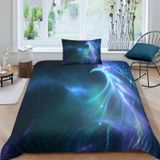 NDXRWDZR Nevresim takımı 90 çocuk Aurora Boreal Yorgan Yorgan Kızlar için 90 Yatak, Fermuarlı Yumuşak Nefes Alabilir Mikrofiber Nordik Kılıflar 150 x 220 cm + 2 Yastık Kılıfı 50 x 80 cm