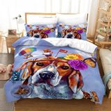 NDXRWDZR nevresim takımı 90 çocuk beagle yorgan yatak 90 yaşlı kızlar için fermuarlı yumuşak nefes alabilen mikrofiber nordik kılıflar 150 x 220 cm + 2 yastık kılıfı 50 x 80 cm
