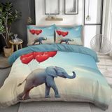 NDXRWDZR nevresim takımı 90 çocuk fil yorgan yatak 90 yaşlı kızlar için çocuklar için fermuarlı yumuşak nefes alabilen mikrofiber nordik kılıflar 150 x 220 cm + 2 yastık kılıfı 50 x 80 cm