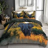 NDXRWDZR nevresim takımı 90 çocuk fil yorgan yatak 90 yaşlı kızlar için fermuarlı yumuşak nefes alabilen mikrofiber nordik kılıflar 150 x 220 cm + 2 yastık kılıfı 50 x 80 cm