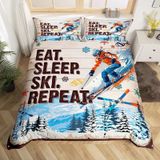 NDXRWDZR nevresim takımı 90 çocuk kayak yorgan yatağı kızlar için 90 yaş yatağı fermuarlı yumuşak nefes alabilen mikrofiber nordik kılıflar 150 x 220 cm + 2 yastık kılıfı 50 x 80 cm