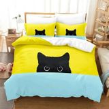 NDXRWDZR nevresim takımı 90 çocuk kedi siyah yorgan kızlar için 90 yaş yatağı fermuarlı yumuşak nefes alabilen mikrofiber nordik kılıflar 150 x 220 cm + 2 yastık kılıfı 50 x 80 cm