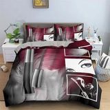 NDXRWDZR Nevresim takımı 90 çocuk kozmetik yorgan yatak 90 yaşlı kızlar için fermuarlı yumuşak nefes alabilen mikrofiber nordik kılıflar 150 x 220 cm + 2 yastık kılıfı 50 x 80 cm