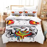 NDXRWDZR nevresim takımı 90 çocuk kurbağa rengi yorgan kızlar için 90 yaş yatağı fermuarlı yumuşak nefes alabilen mikrofiber nordik kılıflar 150 x 220 cm + 2 yastık kılıfı 50 x 80 cm