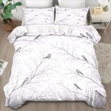 NDXRWDZR nevresim takımı 90 çocuk kuşu beyaz yorgan kızlar için 90 yaş yatağı fermuarlı yumuşak nefes alabilen mikrofiber kuş kılıfı 150 x 220 cm + 2 yastık kılıfı 50 x 80 cm
