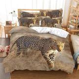NDXRWDZR Nevresim takımı 90 yaşlı çocuk desenli leopar yorganı, kızlar için 90 yaşlı yatak, fermuarlı yumuşak nefes alabilen mikrofiber kuvvetli nevresim 150 x 220 cm + 2 yastık kılıfı 50 x 80 cm