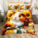 NDXRWDZR nevresim takımı 90 yaşlı çocuk domuz yorgan yorgan kızlar için 90 yaş yatağı fermuarlı yumuşak nefes alabilen mikrofiber nordik kılıflar 150 x 220 cm + 2 yastık kılıfı 50 x 80 cm