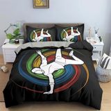 NDXRWDZR nevresim takımı 90 yaşlı çocuk hip-hop yorgan yatak 90 yaşlı kızlar için fermuarlı yumuşak nefes alabilen mikrofiber nordik kılıflar 150 x 220 cm + 2 yastık kılıfı 50 x 80 cm