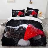 NDXRWDZR Nevresim takımı nevresim 90 çocuk Labrador siyah yorgan yatak 90 yaş kızlar için çocuklar için fermuarlı yumuşak nefes alabilen mikrofiber nordik kılıflar 150 x 220 cm + 2 yastık kılıfı 50 x