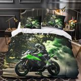 NDXRWDZR nevresim takımı yatak 90 adet motosiklet yorgan yatak 90 yaş kızlar için çocuklar için fermuarlı yumuşak nefes alabilen mikrofiber nordik kılıflar 150 x 220 cm + 2 yastık kılıfı 50 x 80 cm