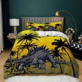 NDXRWDZR Nevresim takımı yatak 90 dinozor yorgan yatak 90 yaşlı kızlar için çocuklar için fermuarlı yumuşak nefes alabilen mikrofiber nordik kılıflar 150 x 220 cm + 2 yastık kılıfı 50 x 80 cm