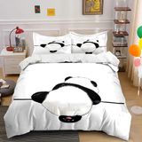 NDXRWDZR nevresim takımı yatak 90 panda beyaz yorgan yatak 90 yaş kızlar için çocuk fermuarlı yumuşak nefes alabilen mikrofiber nordik kılıflar 150 x 220 cm + 2 yastık kılıfı 50 x 80 cm