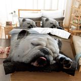 NDXRWDZR nevresim takımı yatak 90 yaş Fransız Bulldog yorgan kızlar için 90 yaşlı yatak fermuarlı yumuşak nefes alabilen mikrofiber nordik kılıflar 150 x 220 cm + 2 yastık kılıfı 50 x 80 cm