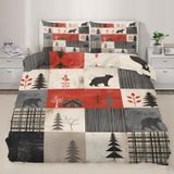 NDXRWDZR Nevresim takımı yatak 90 yaşlı çocuk ayı avı yorgan kızlar için 90 yaş yatağı fermuarlı yumuşak nefes alabilen mikrofiber nordik kılıflar 150 x 220 cm + 2 yastık kılıfı 50 x 80 cm