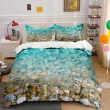 NDXRWDZR nevresim takımı yatak 90 yaşlı plaj tarzı yorgan yatak kızlar için çocuklar için fermuarlı yumuşak nefes alabilen mikrofiber nordik kılıflar 150 x 220 cm + 2 yastık kılıfı 50 x 80 cm