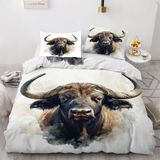 NDXRWDZR Nevresim takımı yatak örtüsü 150 bison yatak örtüsü, çocuklar için 150 cm, yetişkinler için, fermuarlı, yumuşak nefes alabilir, mikrofiber, nordik kılıflar, 240 x 220 cm + 2 yastık kılıfı 50
