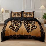NDXRWDZR nevresim takımı yatak örtüsü 150 Leopar desenli yatak örtüsü çocuklar için 150 cm, yetişkinler için, yumuşak fermuar, nefes alabilen mikrofiber, nordik kılıflar, 240 x 220 cm + 2 yastık