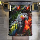NDXRWDZR nevresim takımı yatak örtüsü 150 papağan yatak örtüsü, çocuklar için 150 cm, yetişkinler için, fermuarlı, yumuşak nefes alabilir, mikrofiber, nordik kılıflar, 240 x 220 cm + 2 yastık kılıfı