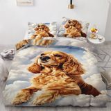 NDXRWDZR Nevresim takımı yatak örtüsü 90 çocuk Cocker Spaniel yorgan yatak 90 yaşlı kızlar için fermuarlı yumuşak nefes alabilen mikrofiber kuvvet kılıfı 150 x 220 cm + 2 yastık kılıfı 50 x 80 cm