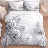 NDXRWDZR nevresim takımı yatak örtüsü 90 karahindiba beyaz yorgan kızlar için 90 yaş yatağı fermuarlı yumuşak nefes alabilen mikrofiber nordik kılıflar 150 x 220 cm + 2 yastık kılıfı 50 x 80 cm
