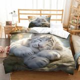 NDXRWDZR Nordica nevresim 90 çocuk kaplan beyaz yorgan kızlar için 90 yaş yatağı fermuarlı yumuşak nefes alabilen mikrofiber nordik kılıflar 150 x 220 cm + 2 yastık kılıfı 50 x 80 cm