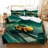 NDXRWDZR Nordica nevresim 90 çocuk yarış yorgan yatak 90 yaşlı kızlar için, fermuarlı yumuşak, nefes alabilen mikrofiber, kuvvetli kılıf, 150 x 220 cm + 2 yastık kılıfı 50 x 80 cm