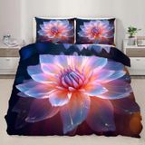 NDXRWDZR Nordik Kılıf Yatak 105 Lotus Nevresim Takımı, Kızlar için Çocuklar için Fermuarlı Yumuşak Nefes Alabilir Mikrofiber Nordik Kılıflar 180 x 220 cm + 2 Yastık Kılıfı 50 x 8