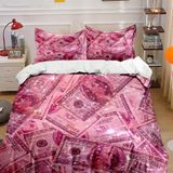 NDXRWDZR Nordik örtüler yatak örtüsü 135 dolar pembe nevresim takımı, çocuklar için yetişkinler için, fermuarlı yumuşak nefes alabilen mikrofiber kuvvetli kılıflar 220 x 220 cm + 2 yastık kılıfı 50 x