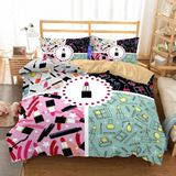 NDXRWDZR Süper King Boy Nevresim Takımı Kozmetik Nevresim Fermuarlı Kapamalı Yatak Örtüsü Aldults Çocuklar için Yumuşak Nefes Alabilir Mikrofiber Kılıf 260x220 cm + 2 Yastık Kılıfı 50x75 cm