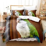 NDXRWDZR Süper King Boy Nevresim Takımı Papağan Nevresim Fermuarlı Kapamalı Yatak Örtüsü Aldults Çocuklar için Yumuşak Nefes Alabilir Mikrofiber Kılıf 260x220 cm + 2 Yastık Kılıfı 50x75 cm