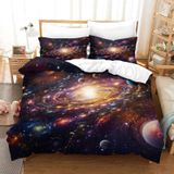NDXRWDZR Süper King Boy Nevresim Takımı Samanyolu Nevresim Fermuarlı Kapamalı Yatak Örtüsü Aldults Çocuklar için Yumuşak Nefes Alabilir Mikrofiber Kılıf 260x220 cm + 2 Yastık Kılıfı 50x75 cm